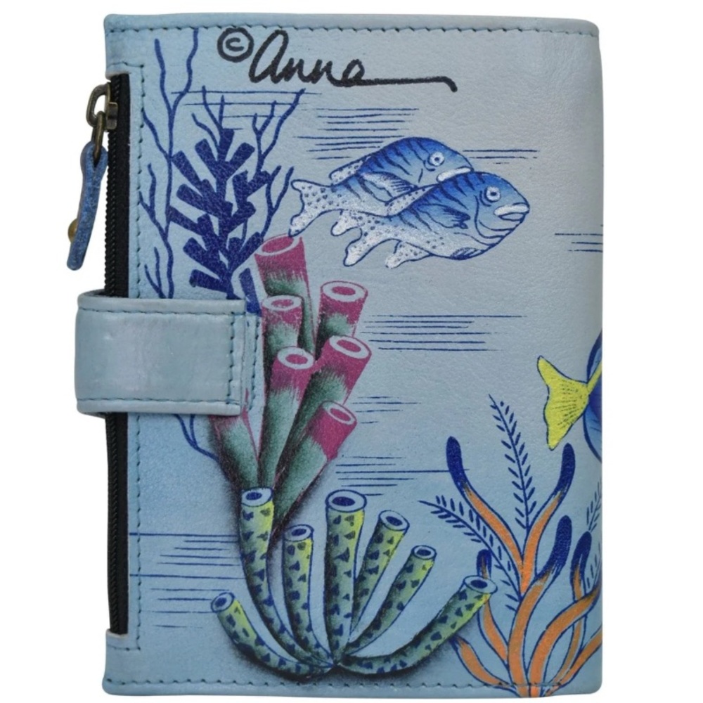 NWT!! Anna by Anuschka - TREASURES OF THE REEF TOTE BAG AND MATCHING WALLET! - Picture 15 of 16